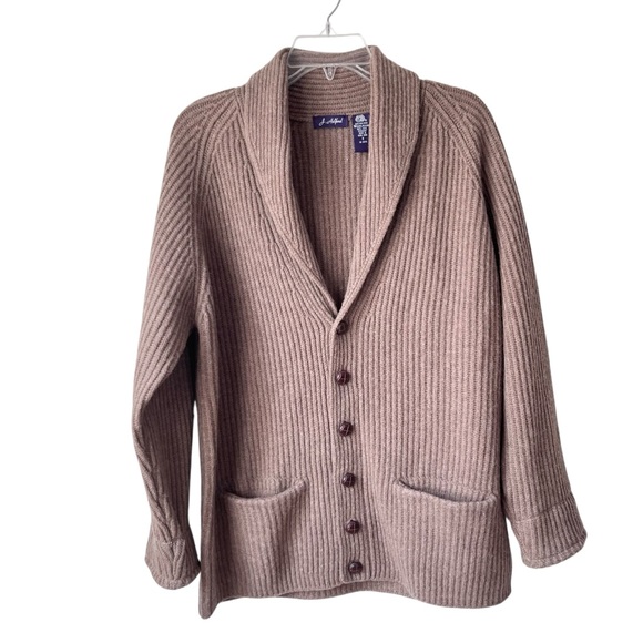 J. Ashford Wool Shawl Collar‎ Cardigan Sweater S Vintage - Picture 1 of 7